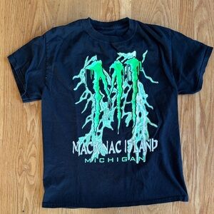 Mackinac Island Kids Black T-Shirt, Youth L